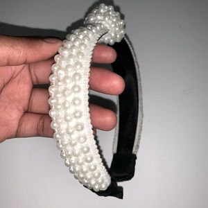 Beaded pearl headband